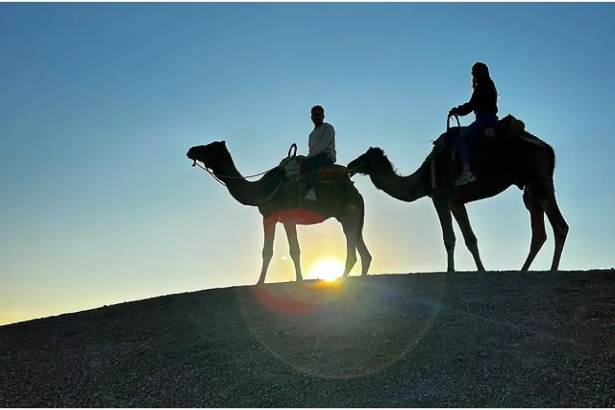 Balade privée en dromadaire au désert Agafay